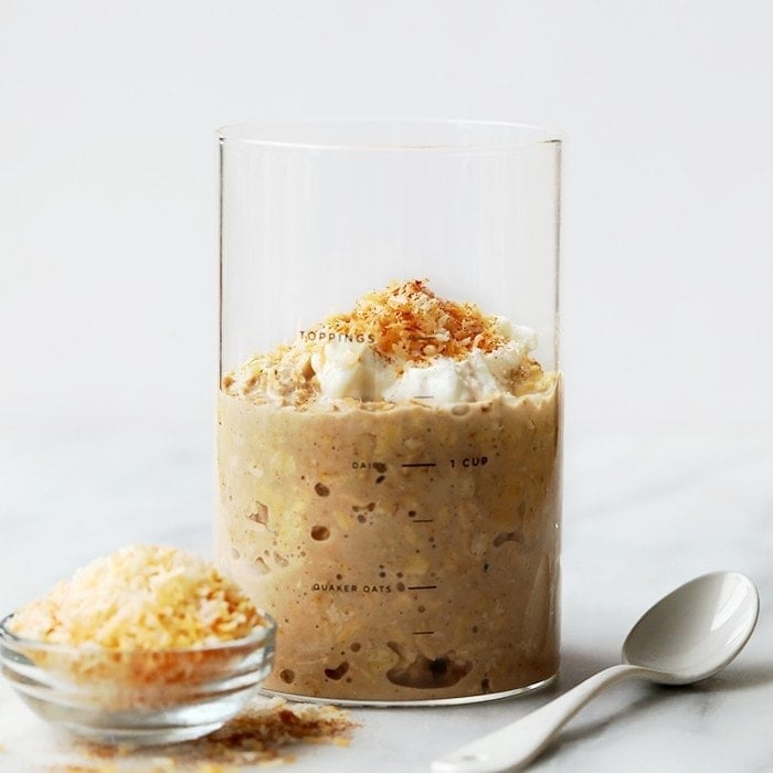 Coconut Latte Overnight Oats {vegan and gluten free}