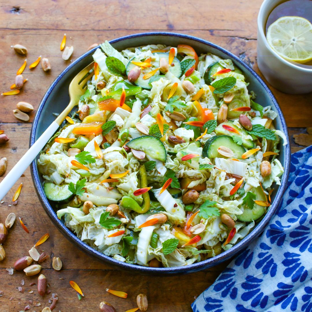 Peanut Chinese Cabbage Salad – Sharon Palmer, The Plant Powered Dietitian